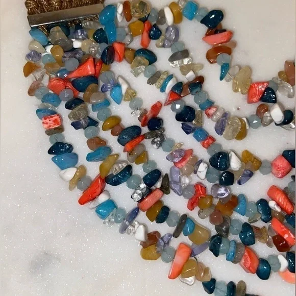 Kenneth Cole multi-strand beaded necklace - Picture 2 of 4